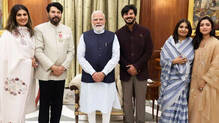 mammootty-and-family-met-pm-after-padma-award