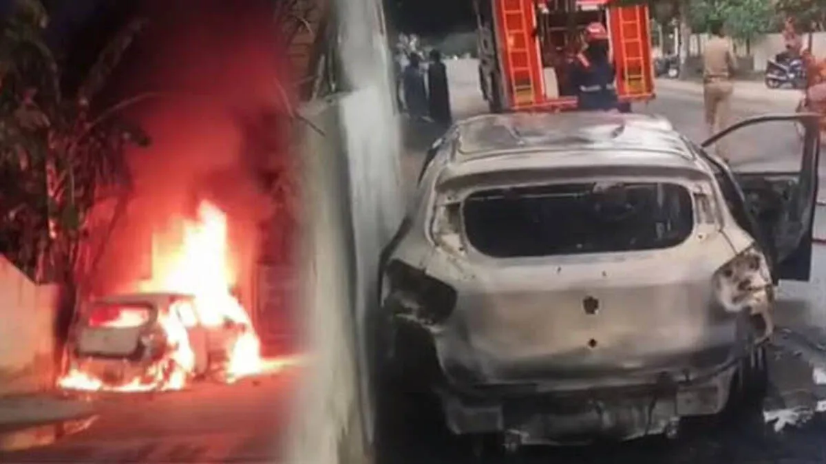 car-caught-fire